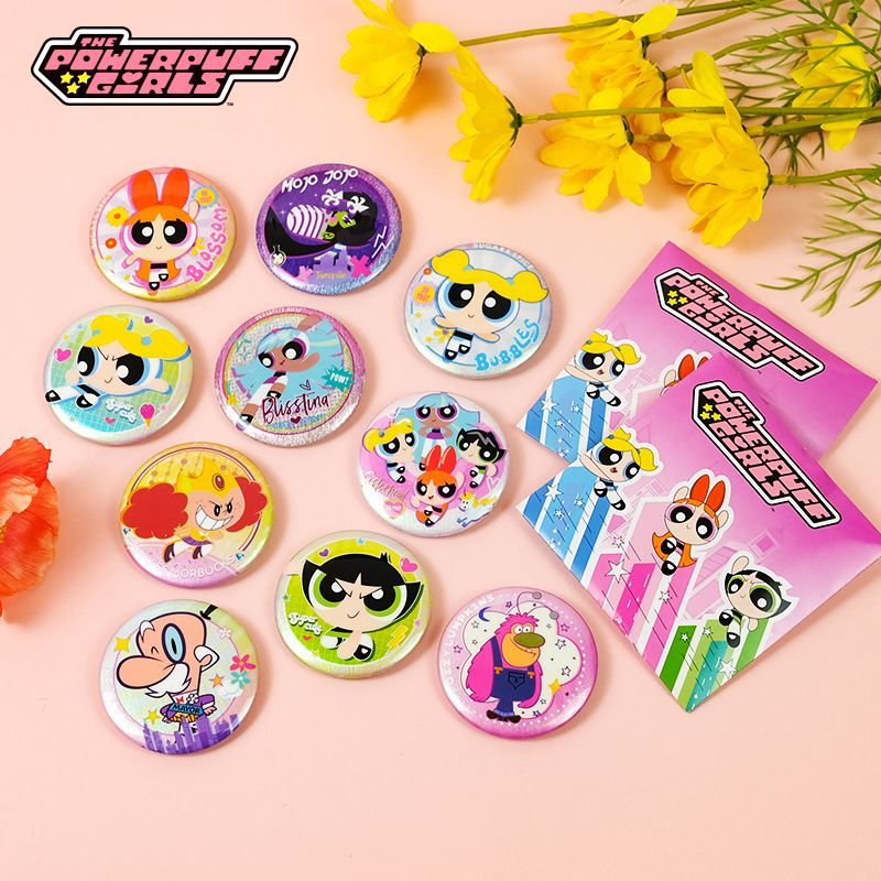 Official Merchandise Anime - 공식 파워퍼프걸즈 상품 틴 배지 블라인드