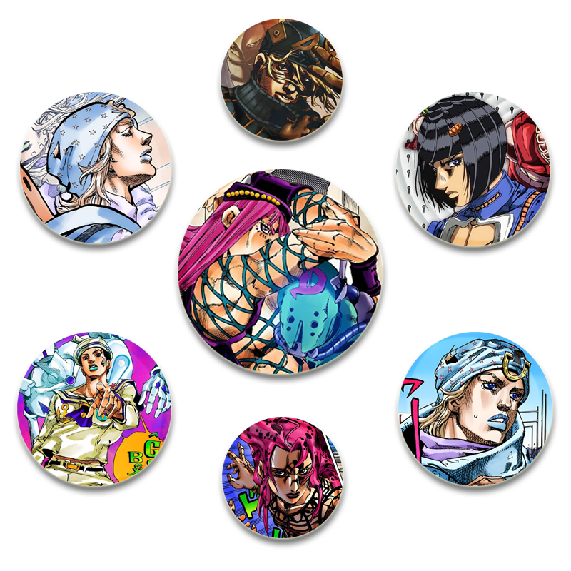 Jjk Anime Merchandise - 32/44/58mm 조조의 기묘한 모험 애니메이션 핀