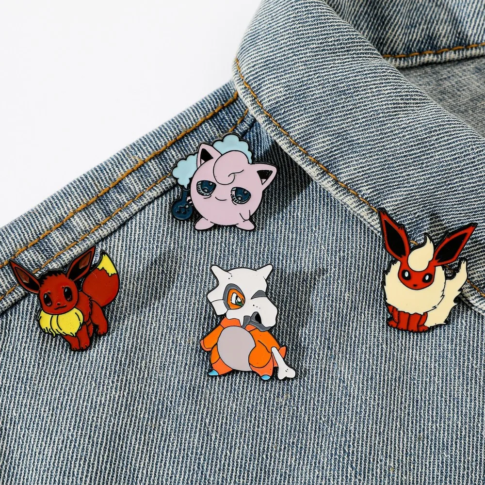 Enamel Pin Set - 4 Pcs 캐릭터 만화 브로치 Flareon