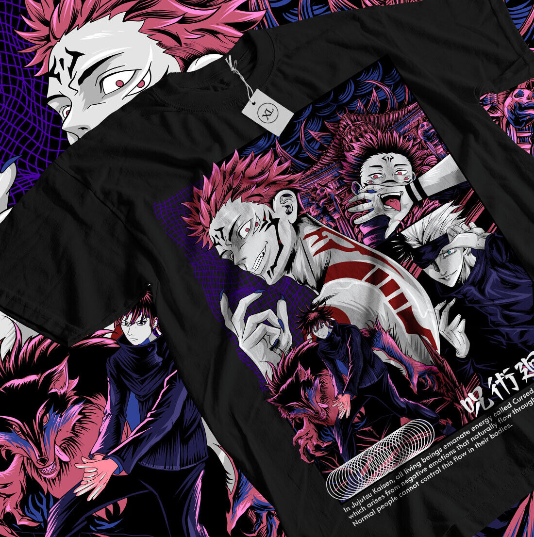 Ryomen Sukuna 티셔츠, JJK Jujutsu - Jjk Anime Merchandise 리뷰 및 가격