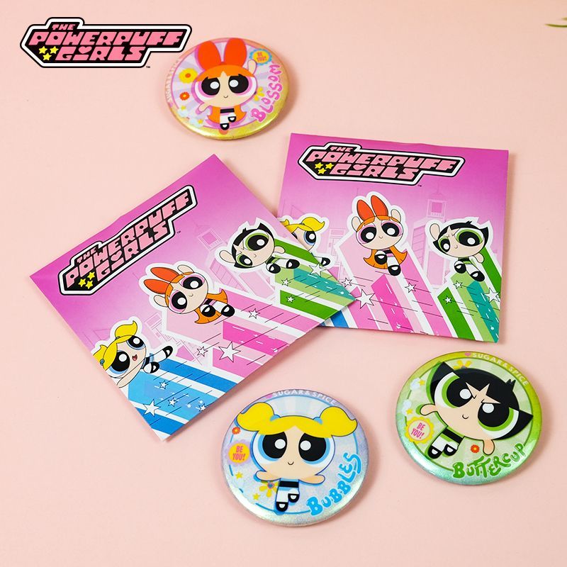 공식 파워퍼프걸즈 상품 틴 배지 블라인드 박스 풀세트, - Official Merchandise Anime 리뷰 및 가격