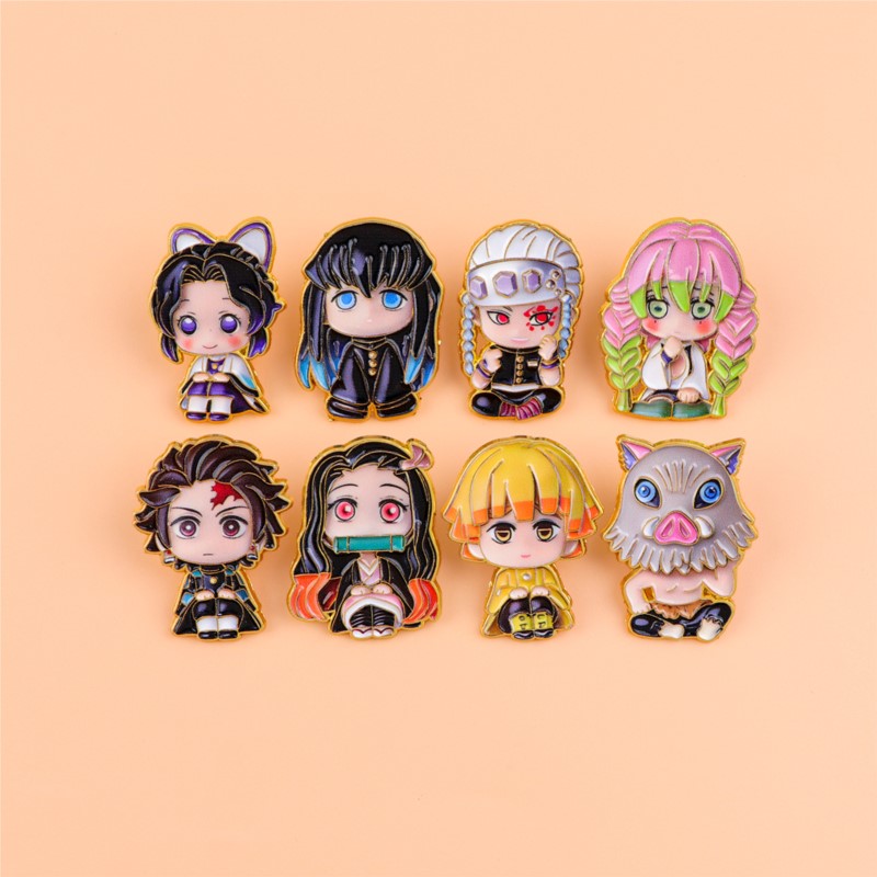 귀여운 Q 버전 기모노 만화 캐릭터 에나멜 핀 애니메이 - Enamel Pin Set 리뷰 및 가격