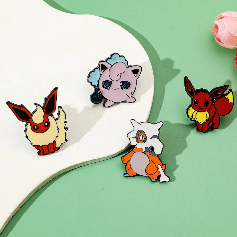 4 Pcs 캐릭터 만화 브로치 Flareon Jiggl - Enamel Pin Set 리뷰 및 가격